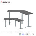 Modern elegant 120 degree Office Height Adjustable Desk Workstation with 3 legs